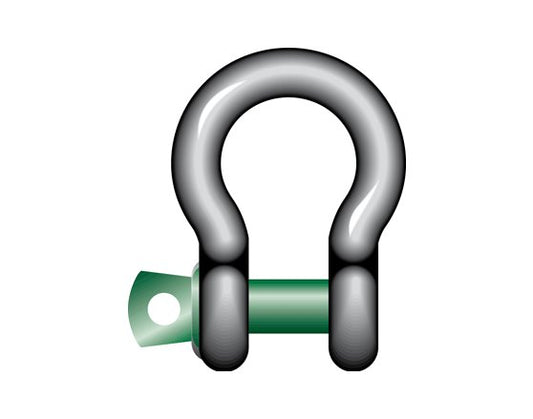 Green PinÂ® Bow Shackle with Screw Collar Pin - 8.5 Ton Capacity - Image 1