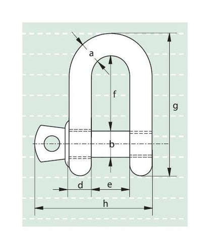 Green PinÂ® Dee Shackles with Screw Collar Pin - Hot Dip Galvanized - Image 2