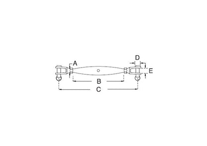 Stainless Steel Jaw & Jaw Pipe Turnbuckles - Image 2