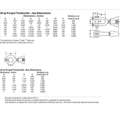 Chicago Hardware & Fixture USA Made Turnbuckles - Image 2
