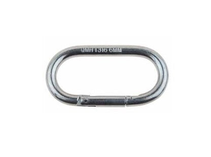 Stainless Steel Oval Snap Hook - SS T316, 1/4" - Image 1