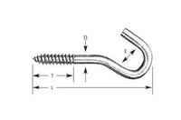 Lag Screw Thread Screw Hooks - Lexco Cable