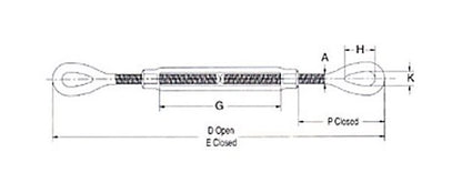 Galvanized Forged Turnbuckle Eye & Eye (1/2 x 12) - Image 2