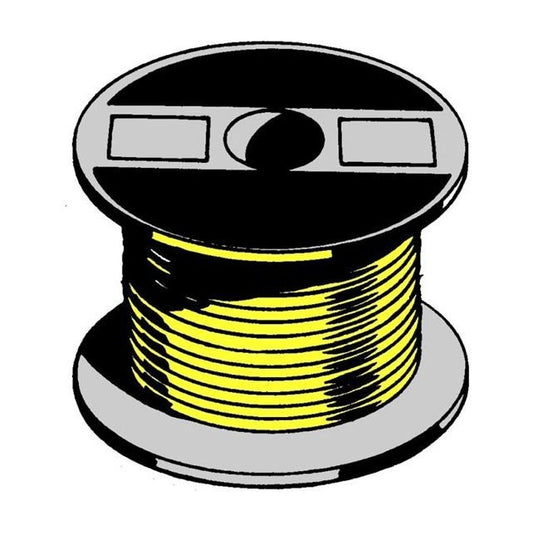 80º C Rated Primary Single Conductor Copper Wire, 16 Gauge, Yellow - 100 ft - Image 1