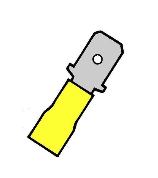 Solderless Insulated Quick Disconnect (Male) - 12-10 AWG - 100 Pack - Image 1