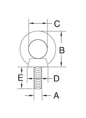 Precision Cast Stainless Steel Lifting Eye Bolt - T316 - Image 2