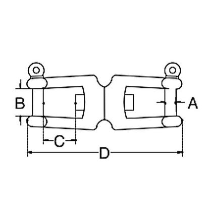 Stainless Steel Swivel with Jaw & Jaw Design - Image 2