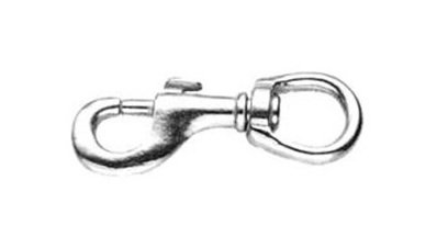Heavy-Duty Nickel-Plated Swivel Eye Bolt Snap - Image 1