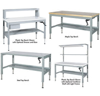 72-Inch Plastic Hydraulic Ergonomic Work Bench