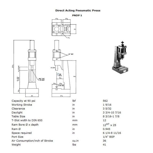 Industrial Direct Acting Pneumatic Press - Image 1