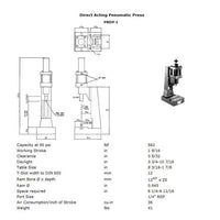 Industrial Direct Acting Pneumatic Press
