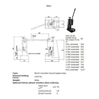 Industrial Bench Mounted Toggle Press