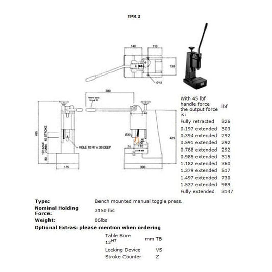 Industrial Bench Mounted Toggle Press - Image 1