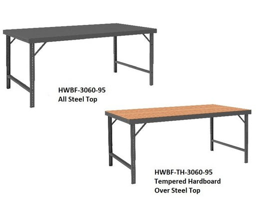 120" x 36" All Steel Top Ergonomic Workbench - Image 1