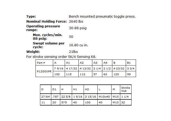 Heavy Duty Pneumatic Toggle Press - Image 2