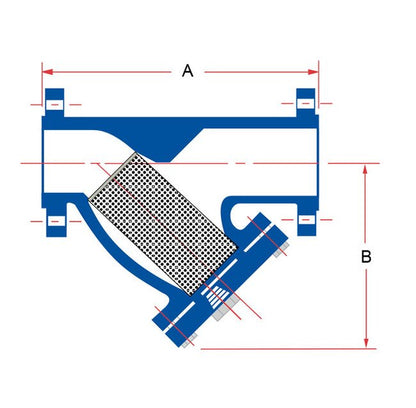 Sure Flow YF300SS 2 Inch Class 300 Stainless Steel Flanged Y Strainer - Image 2