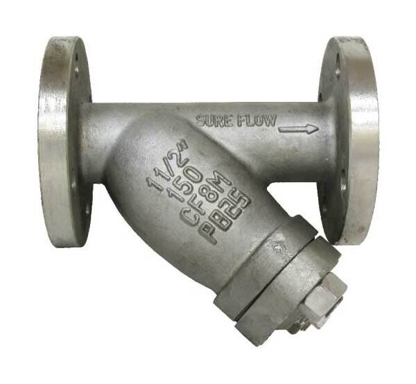 Sure Flow YF150SS 18 Inch Class 150 Stainless Steel Flanged Y Strainer - Image 1