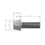 Bisco 5/16-24 Thread Steel Self-Clinching Blind Stud - 68mm Length