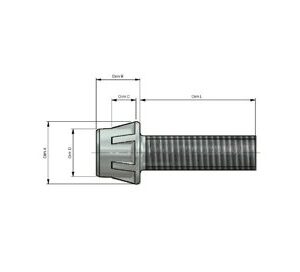 Bisco Steel #12-24 Self-Clinching Blind Stud