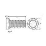 Bisco Stainless Steel Self-Clinching Blind Stud - 5/16-18 Thread