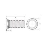 Bisco Stainless Steel Self-Clinching Blind Stud - 5/16-24 Thread