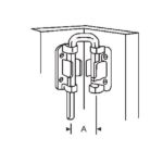 Nickel Finish Security Latch for Corner Applications - Easy Installation