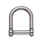 Stainless Steel Wide D Shackle with Flush No Snag Pin