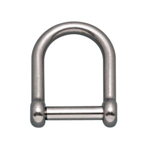 Stainless Steel Wide D Shackle with Flush No Snag Pin