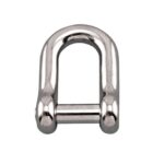 Stainless Steel Straight D Shackle with Flush Pin