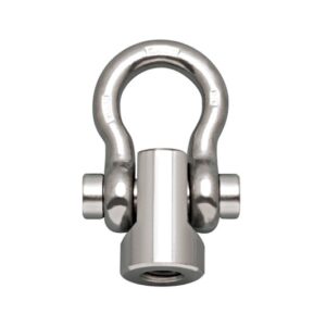 Stainless Steel Hoist Anchor Base with Fixed Shackle