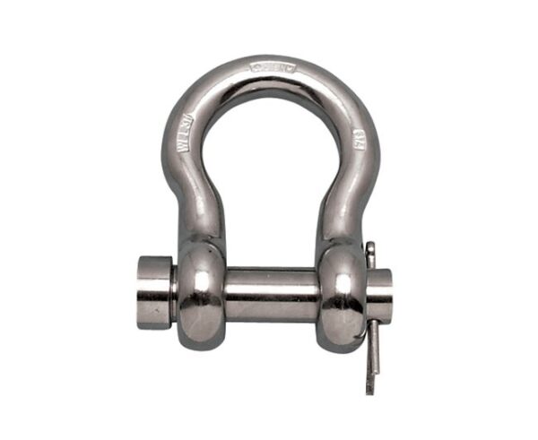 USA-Made Stainless Steel Round Pin Anchor Shackle - 3/8 in